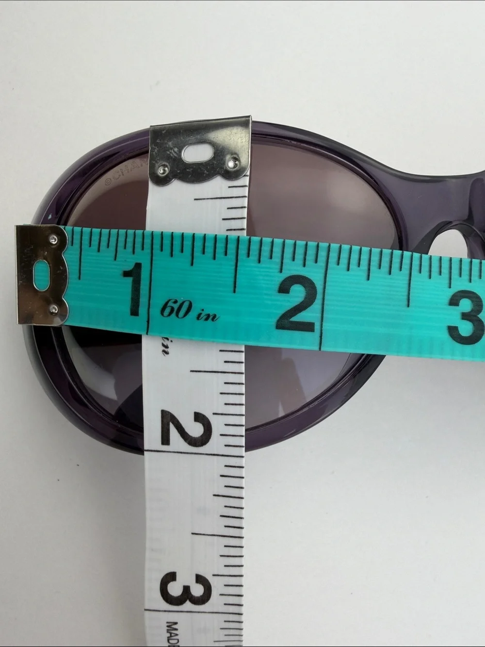 Authentic ~ Vintage ~ CHANEL Purplish Acetate Oval w/Crystal Sunglasses ~ 5165-B